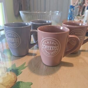 Pink and Gray Mug Set